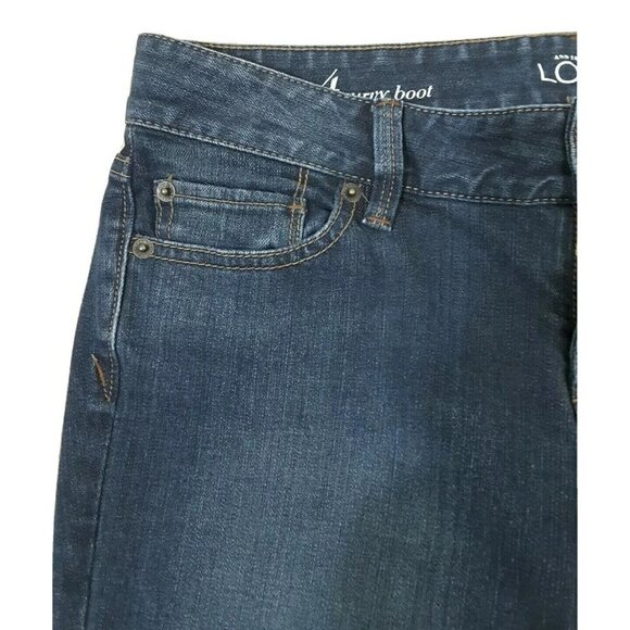 Ann Taylor Loft~Women's Size 4~Blue Denim Dark Wash Curvy Boot Jeans Stretch. - Picture 6 of 12